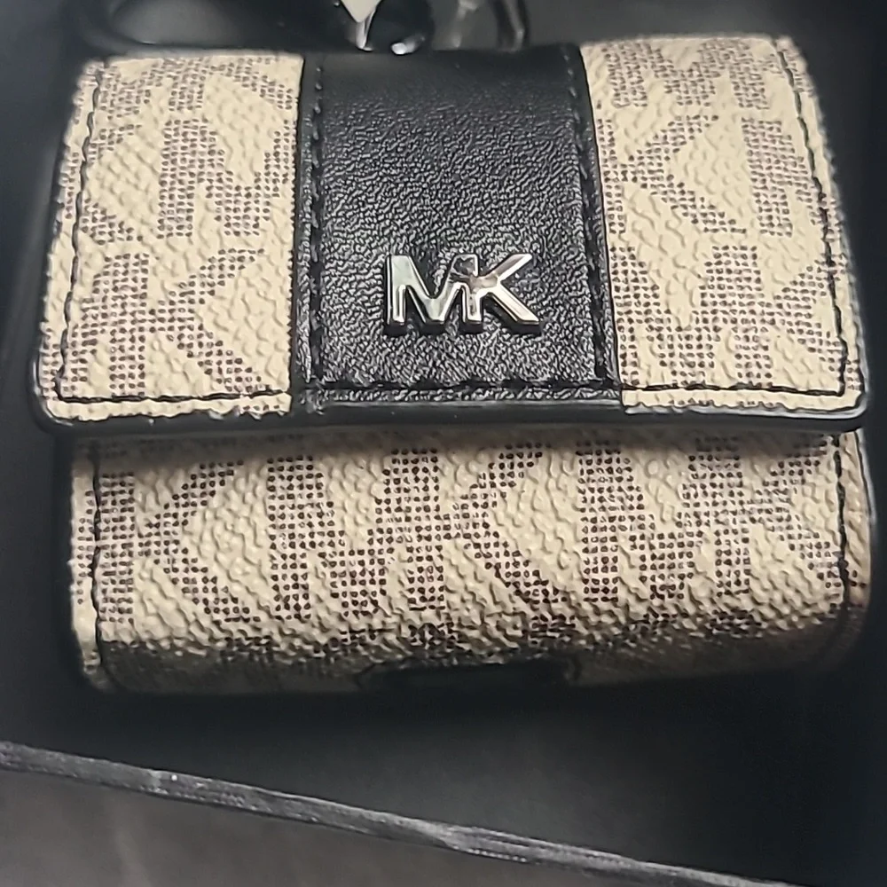 Michael Kors Black and Gold Airpod Case